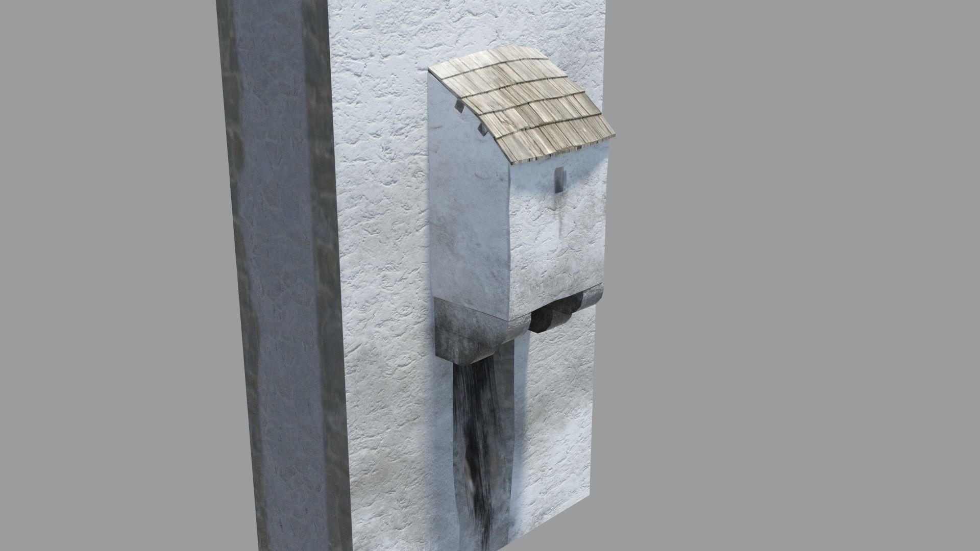 Medieval castle garderobe toilet Low-poly 3D model_5