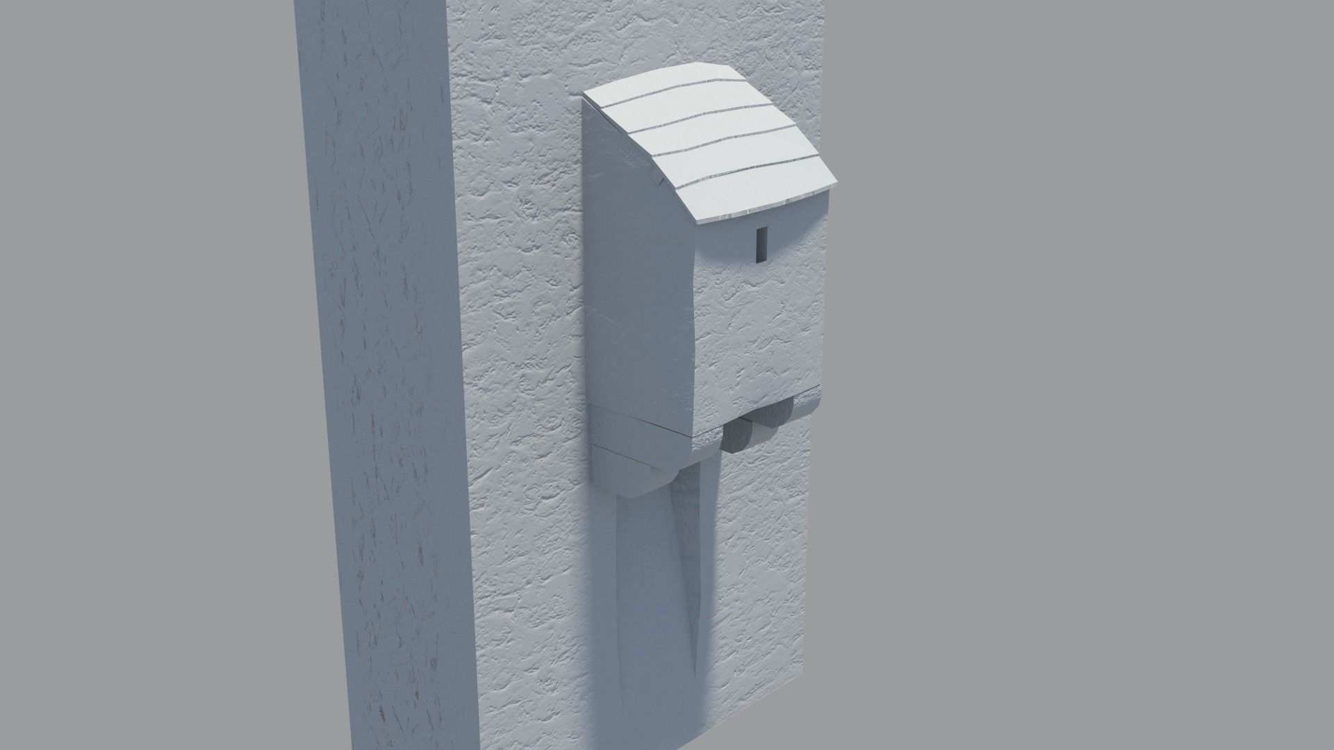 Medieval castle garderobe toilet Low-poly 3D model_24