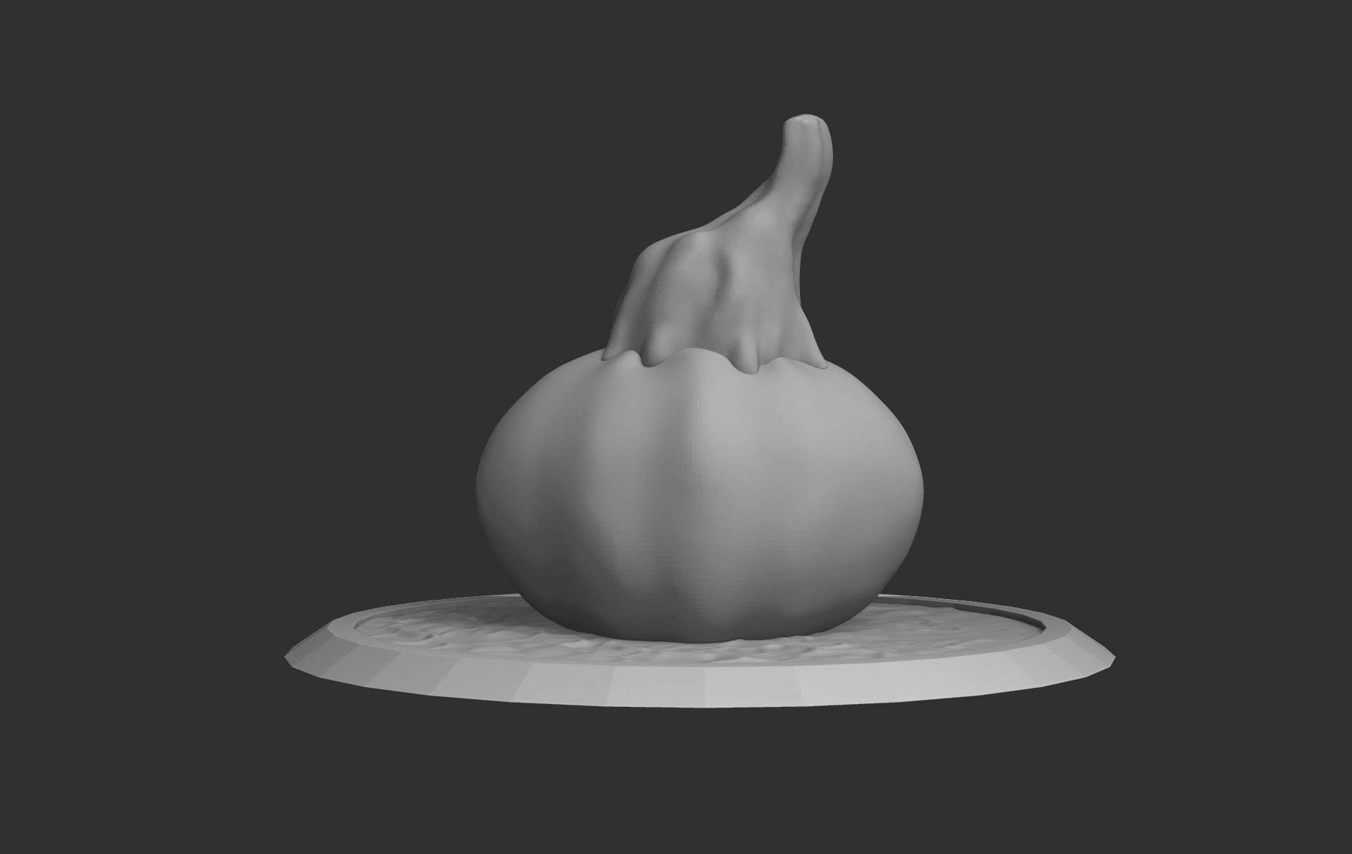 Pumpkin and cat 3D print model_4