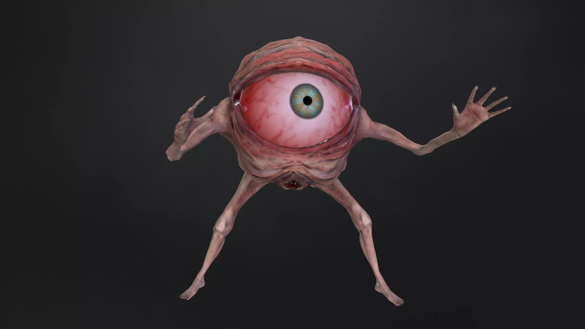 Eye Man Low-poly 3D model