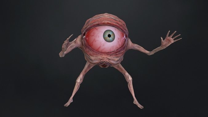 Eye Man  Low-poly 3D model