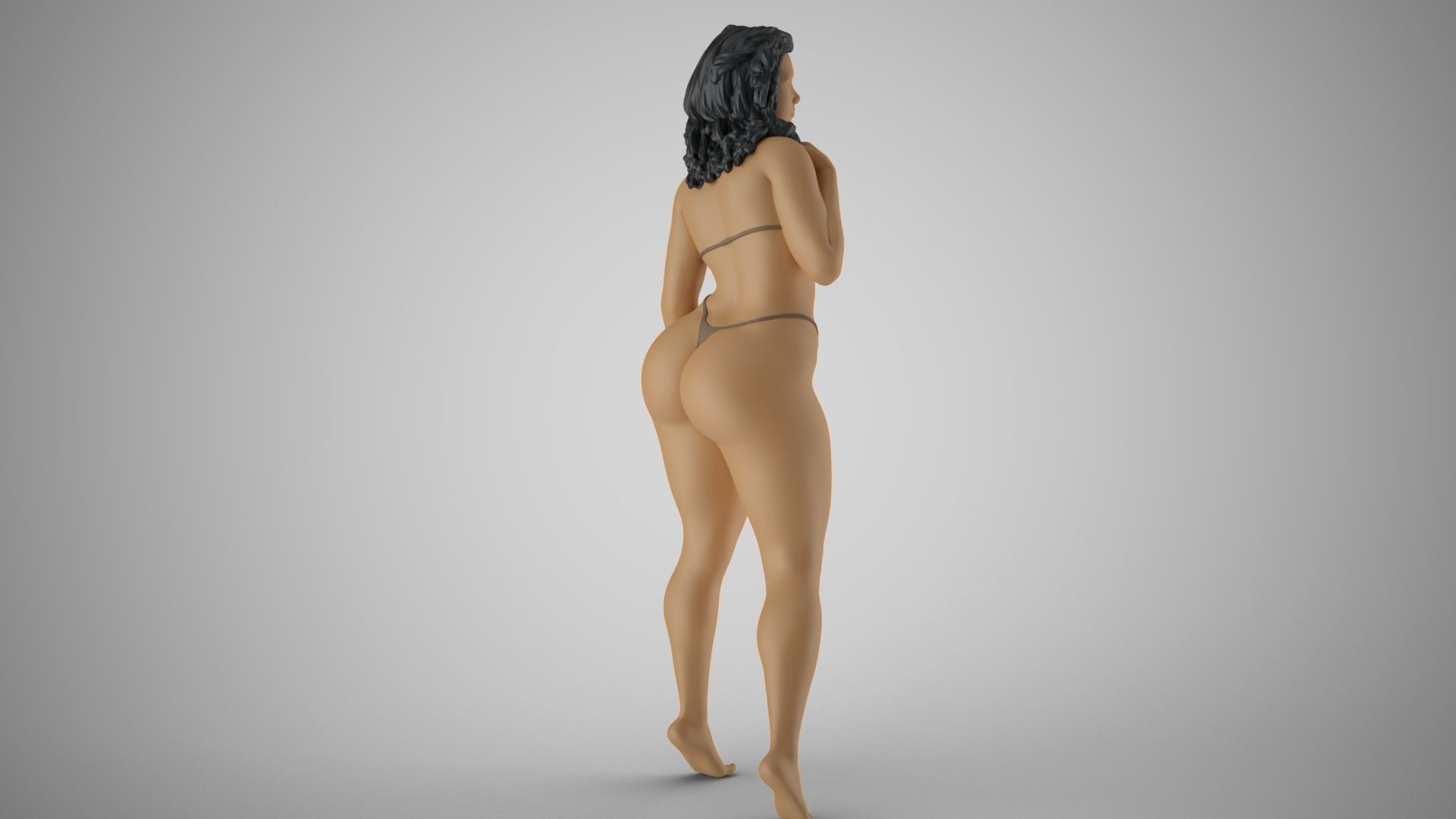 Untouched woman in bikini 3D print model_6