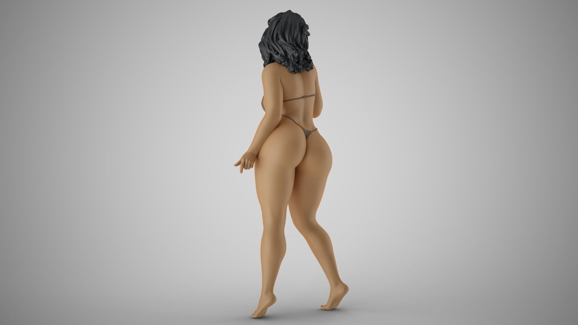 Untouched woman in bikini 3D print model_8