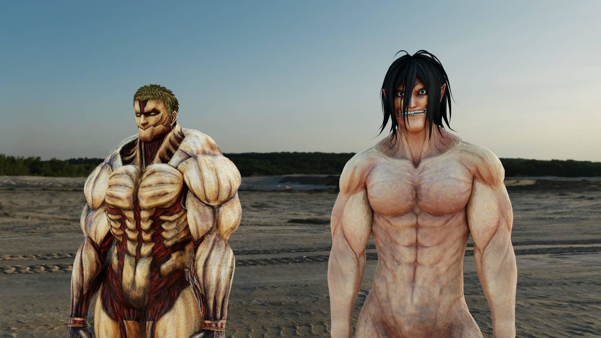 attack on titan  Armored  and colossal titan 3D model_8