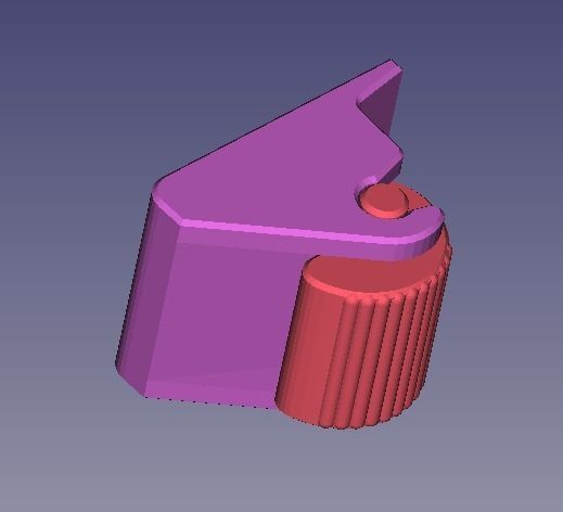 Doorstop teardrop cam-lock 3D print model_1