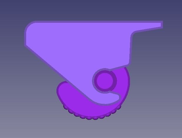 Doorstop teardrop cam-lock 3D print model_9