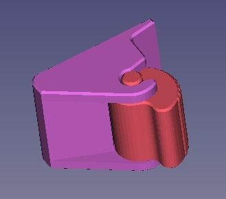 Doorstop teardrop cam-lock 3D print model_4