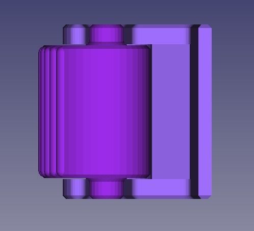 Doorstop teardrop cam-lock 3D print model_7