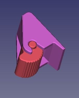 Doorstop teardrop cam-lock 3D print model_5