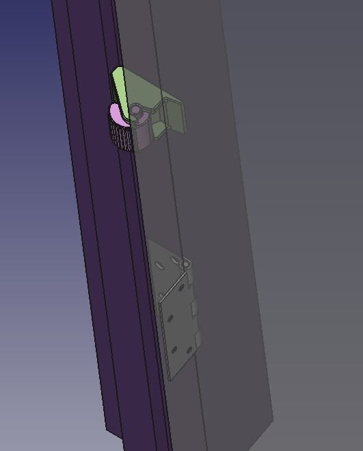 Doorstop teardrop cam-lock 3D print model_2