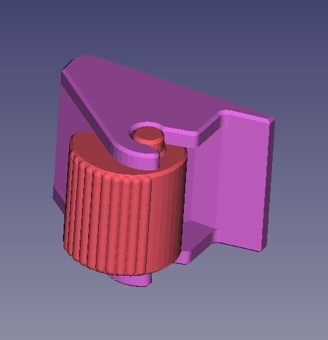 Doorstop teardrop cam-lock 3D print model_3