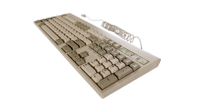 Old Keyboard 3D model
