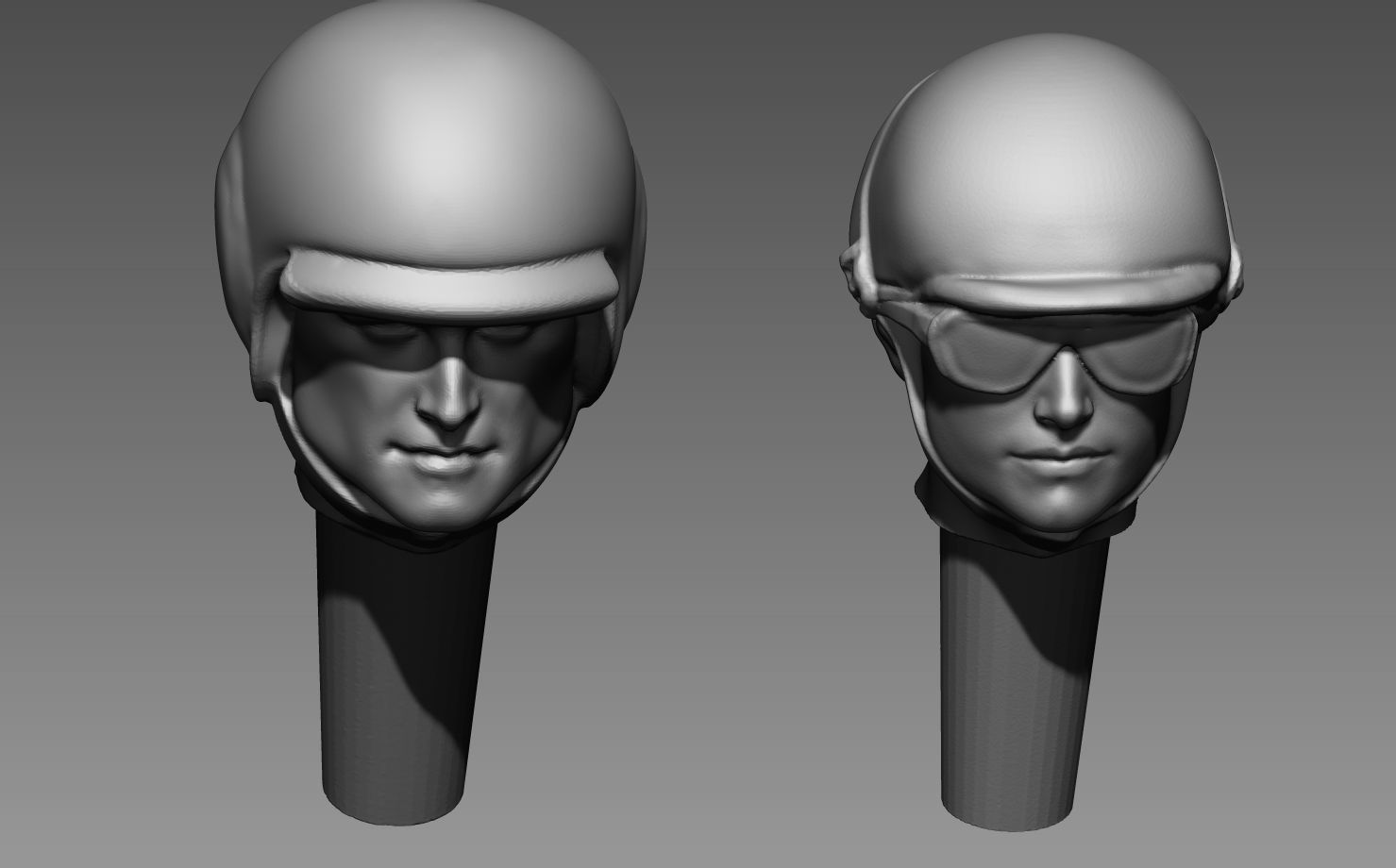 Vintage Car Driver Pilot 3D print model_4