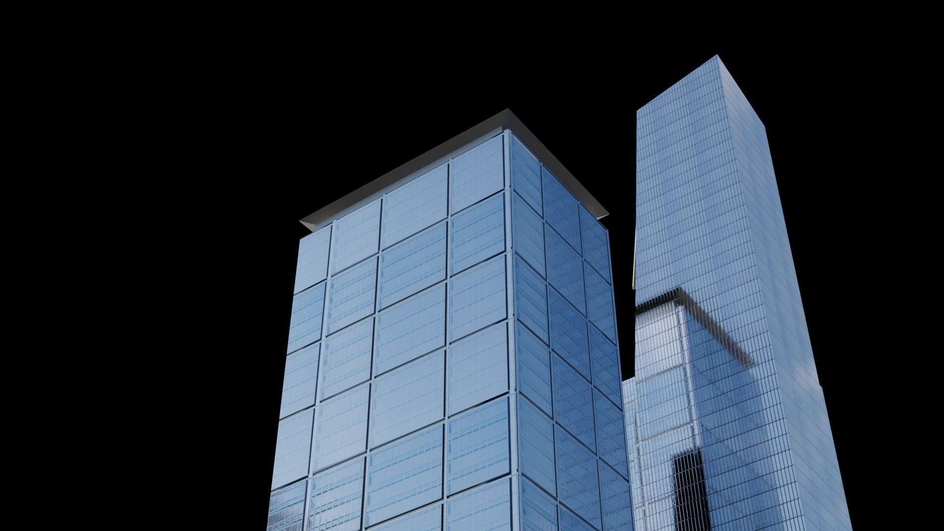 Hudson Yards Pack - All Hudson Yards Towers Low-poly 3D model_3