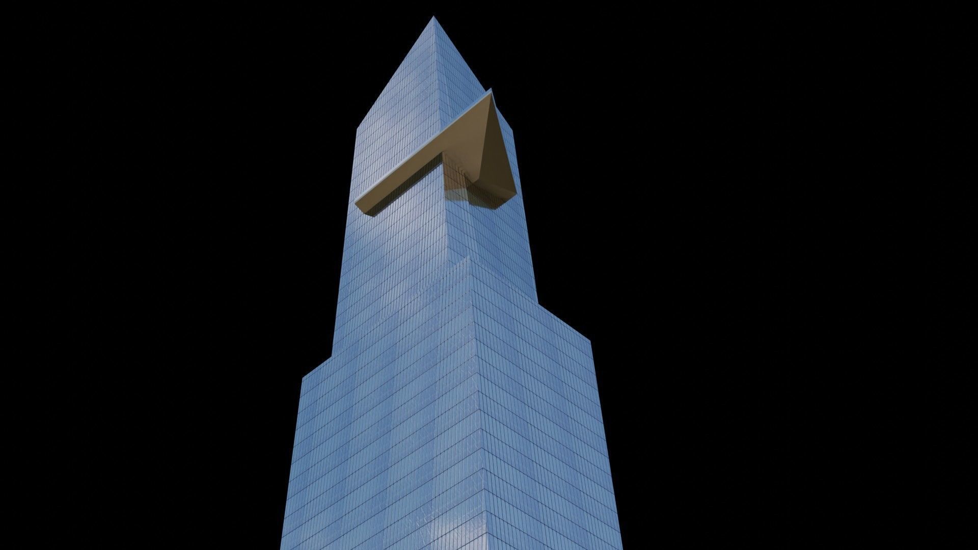 Hudson Yards Pack - All Hudson Yards Towers Low-poly 3D model_19