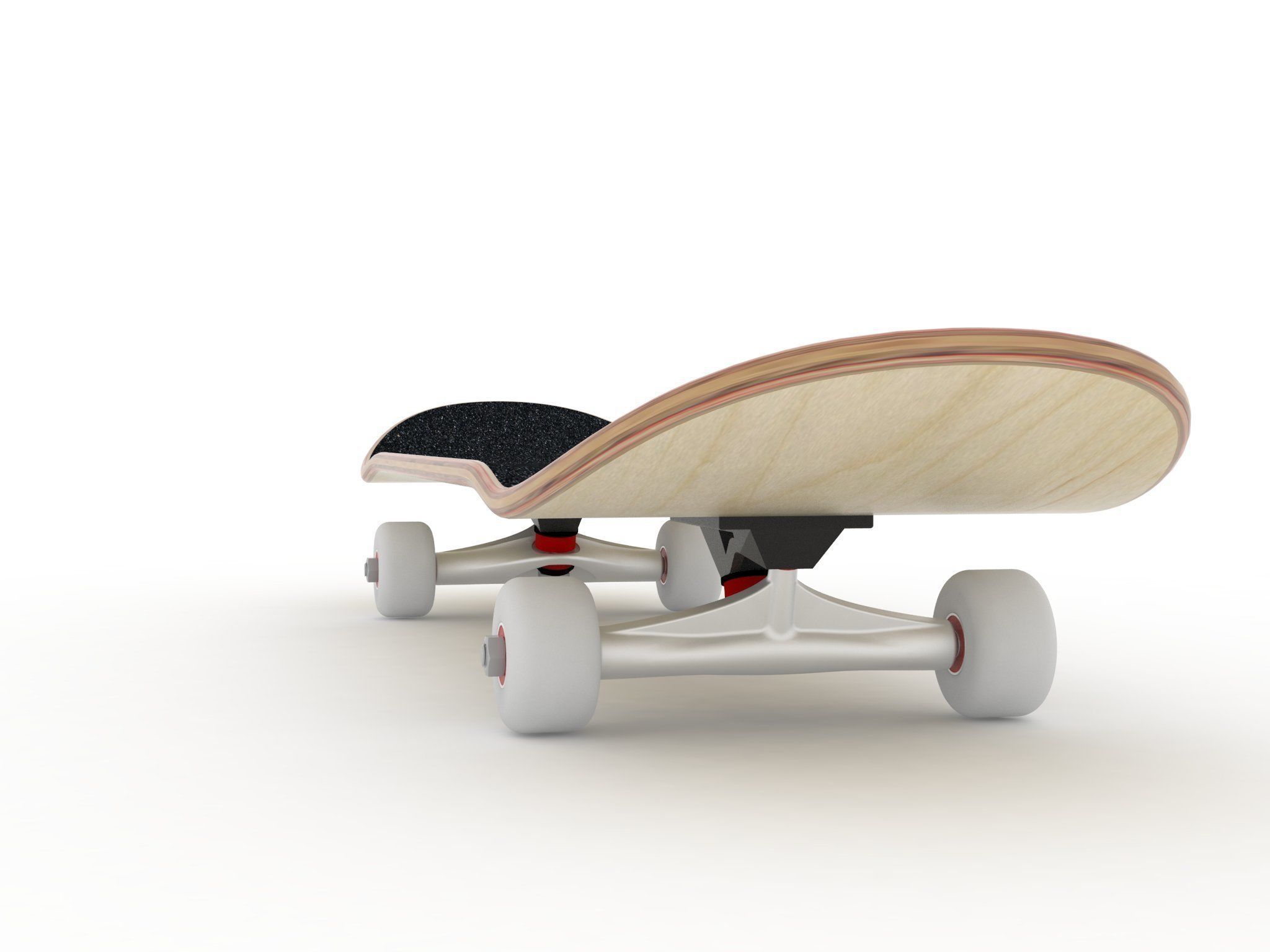 Skateboard mold mellow concave- Ready to be milled 3D model_7