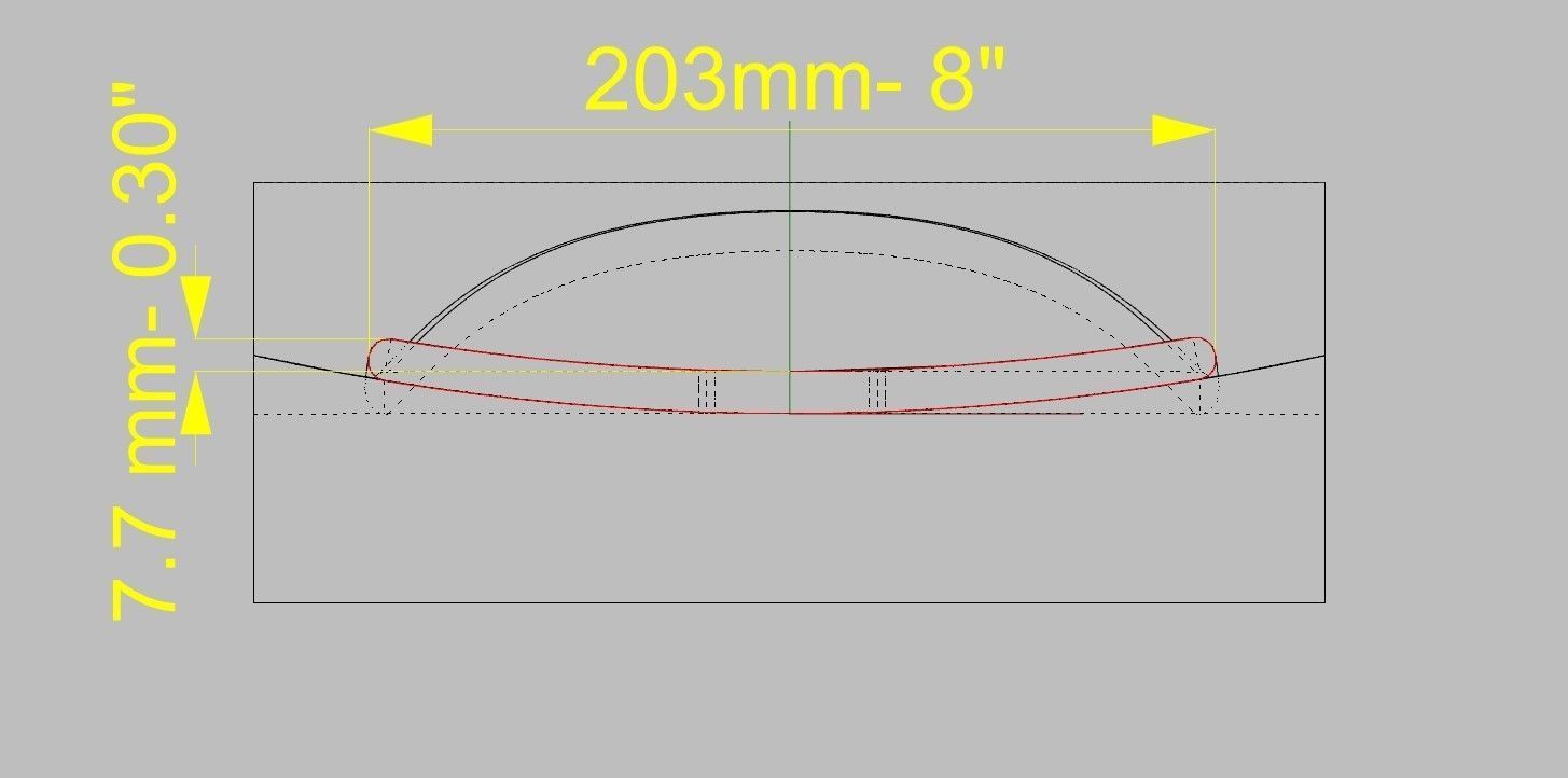 Skateboard mold mellow concave- Ready to be milled 3D model_12