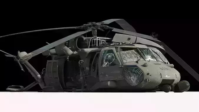 Black Hawk Wreck 3D model
