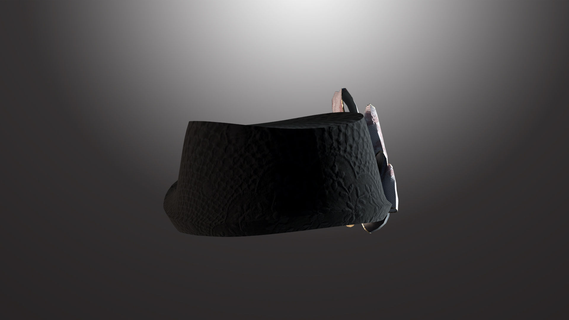 Aristocratic Hat-05 Low-poly 3D model_2