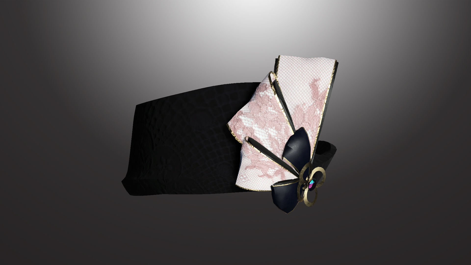 Aristocratic Hat-05 Low-poly 3D model_1