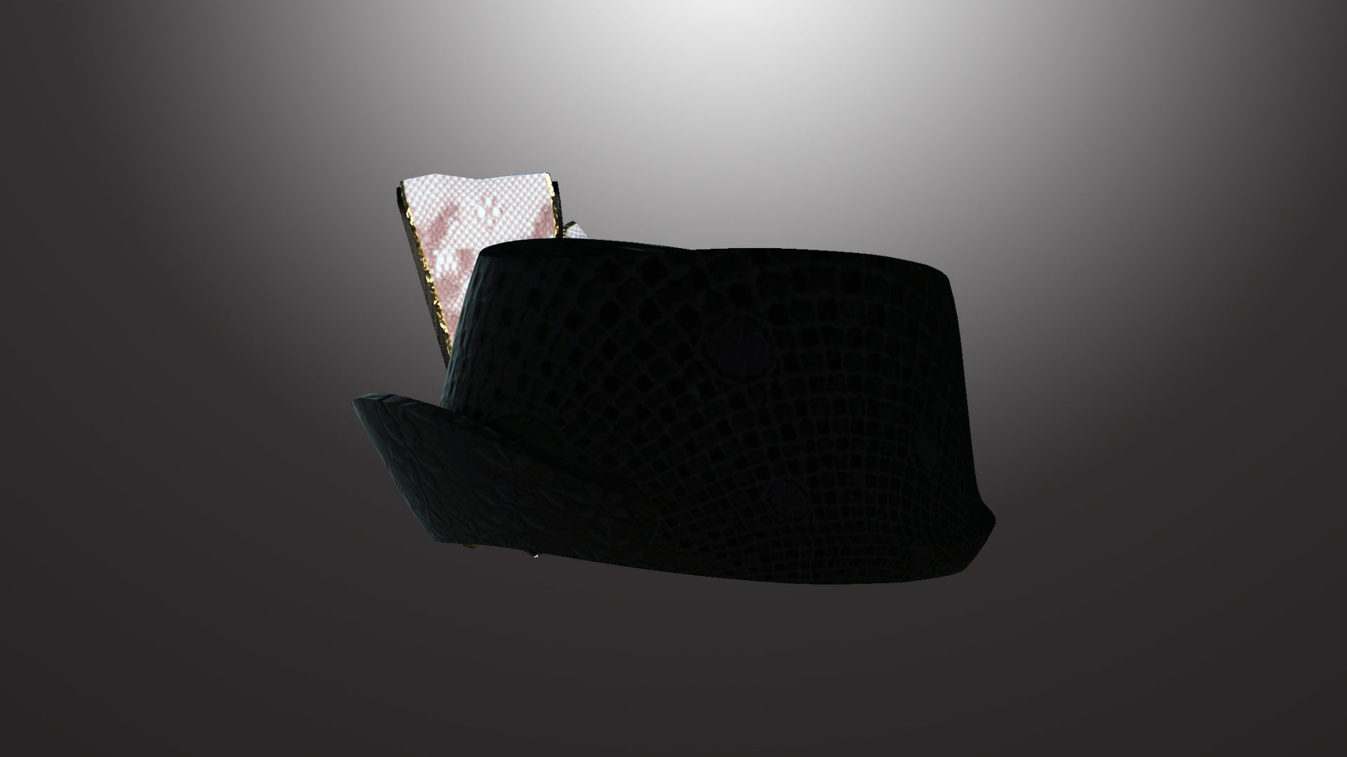 Aristocratic Hat-05 Low-poly 3D model_3