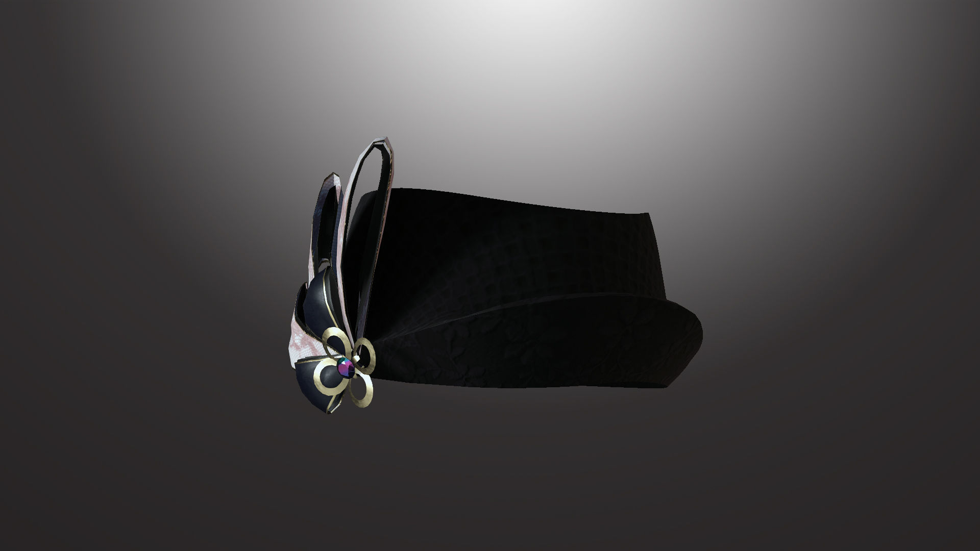 Aristocratic Hat-05 Low-poly 3D model_4