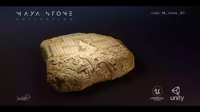Mayan Stone 01 PBR 4K