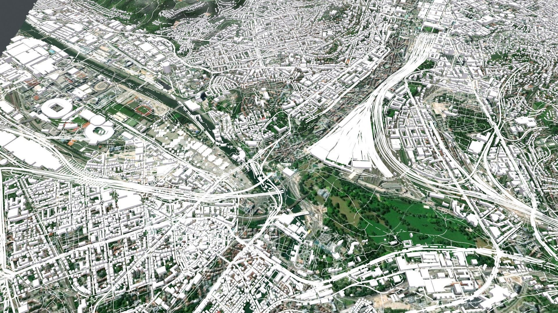 Cityscape Stuttgart Germany 3D model_7