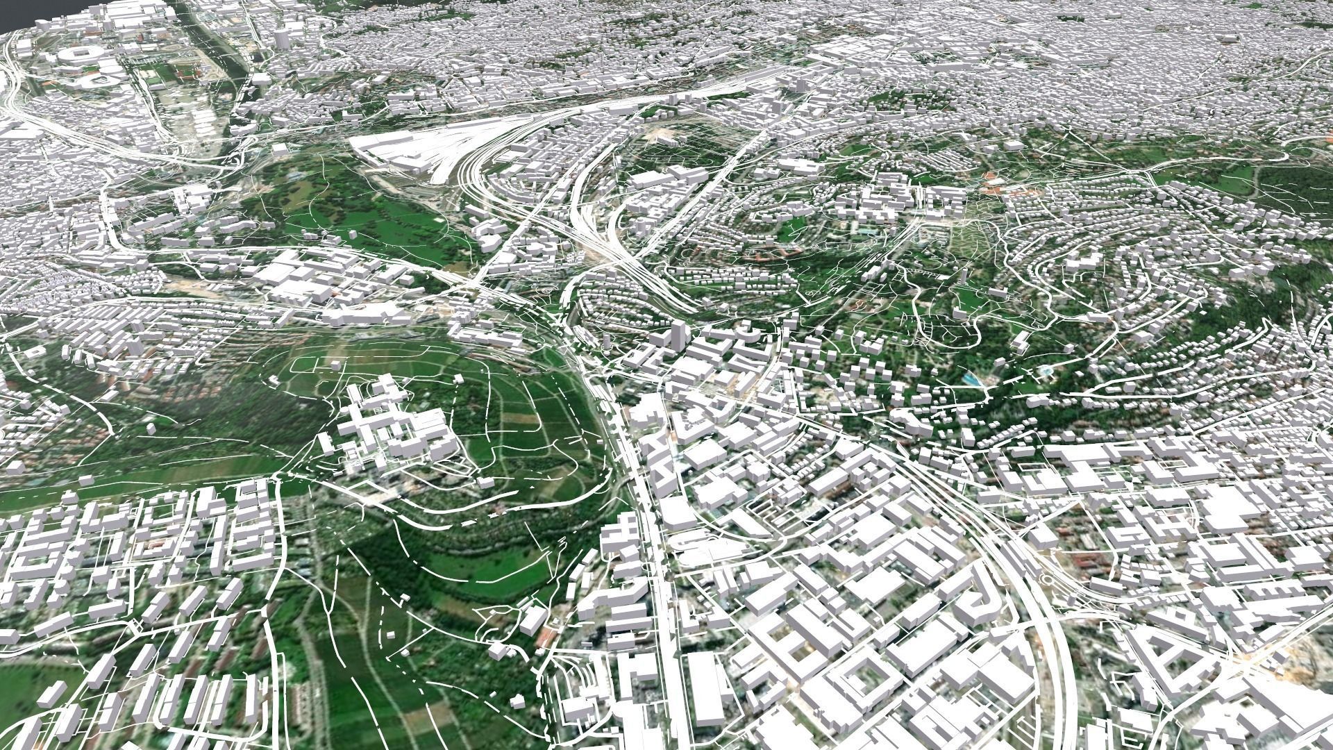 Cityscape Stuttgart Germany 3D model_12