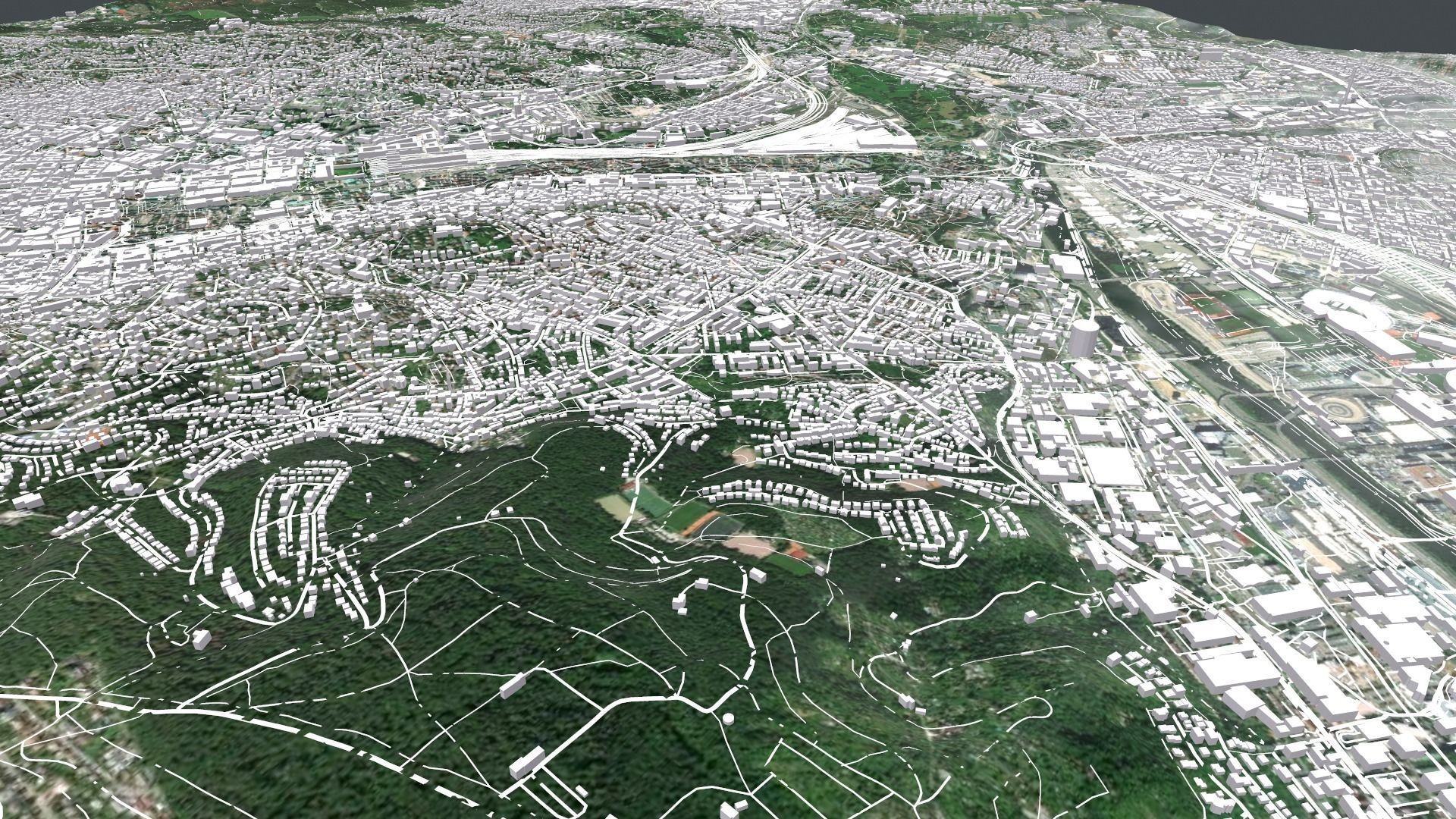 Cityscape Stuttgart Germany 3D model_10