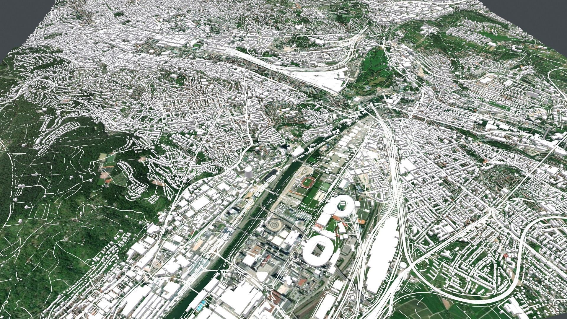 Cityscape Stuttgart Germany 3D model_3