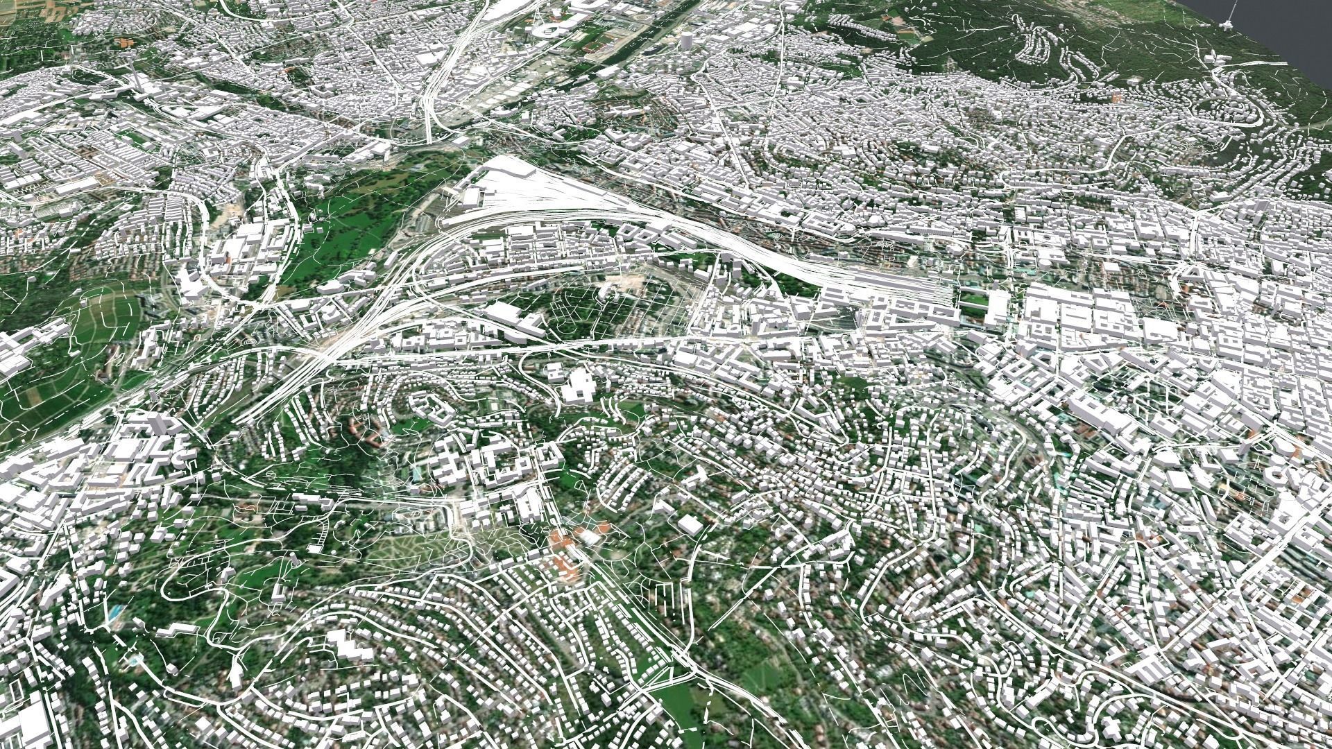 Cityscape Stuttgart Germany 3D model_4