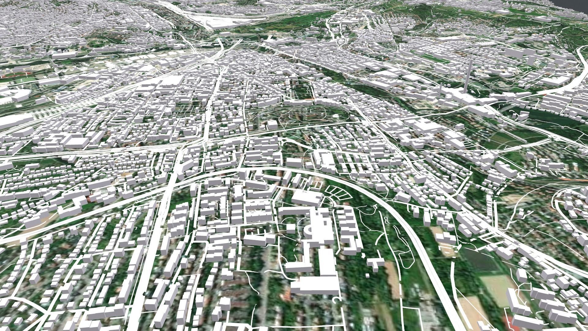 Cityscape Stuttgart Germany 3D model_9