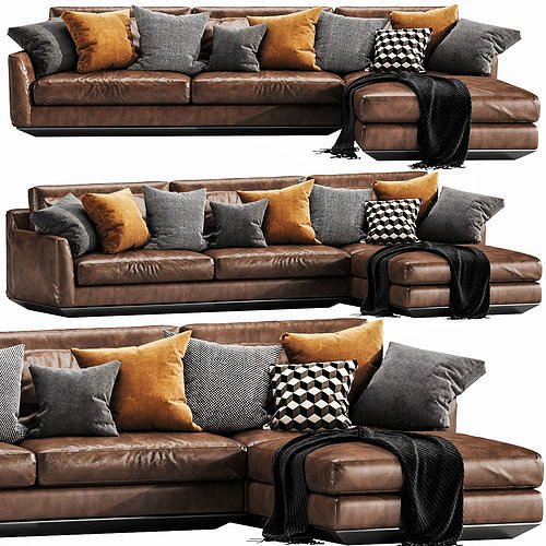 Horm Ellington Chaise Lounge 3D model 2