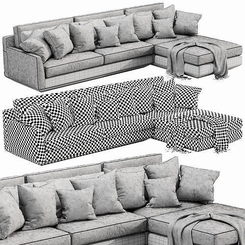 Horm Ellington Chaise Lounge 3D model 5