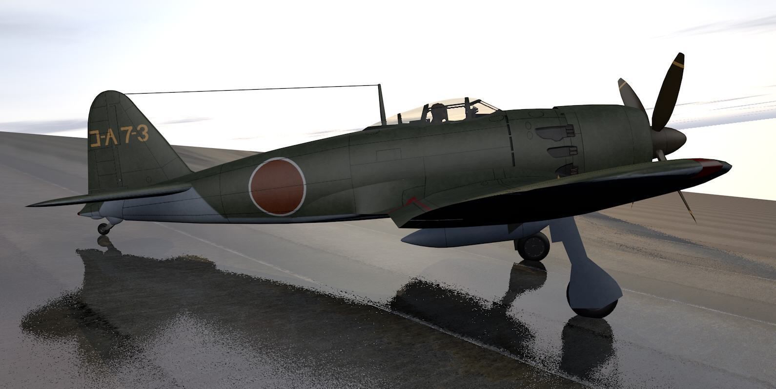 Mitsubishi A7M1 Reppu - aka SAM 3D model | CGTrader