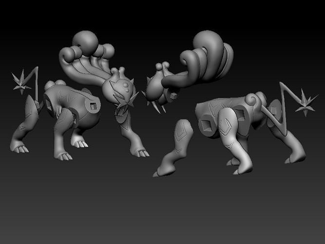 Pokemon - Raikou 3d model 3D print model