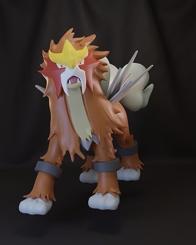 Pokemon - Entei 3d model 3D print model