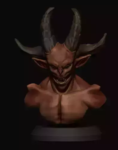 Demon bust 3d print