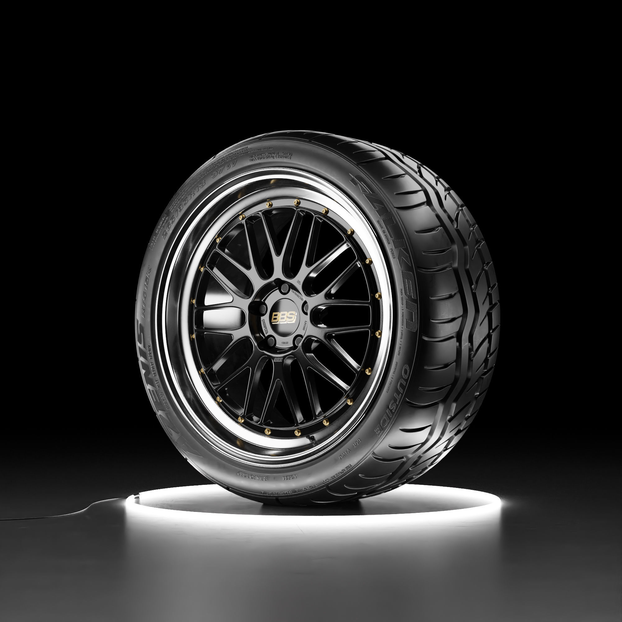Car Wheel Falken Azenis Rt 615 K Tire With s Lm 3d Asset
