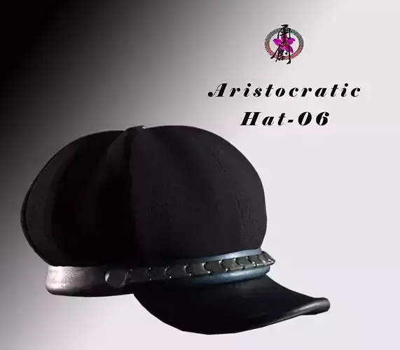 Aristocratic Hat-06 Low-poly 3D model
