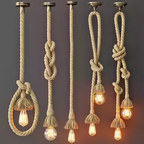 Pendant lamp Rope Double