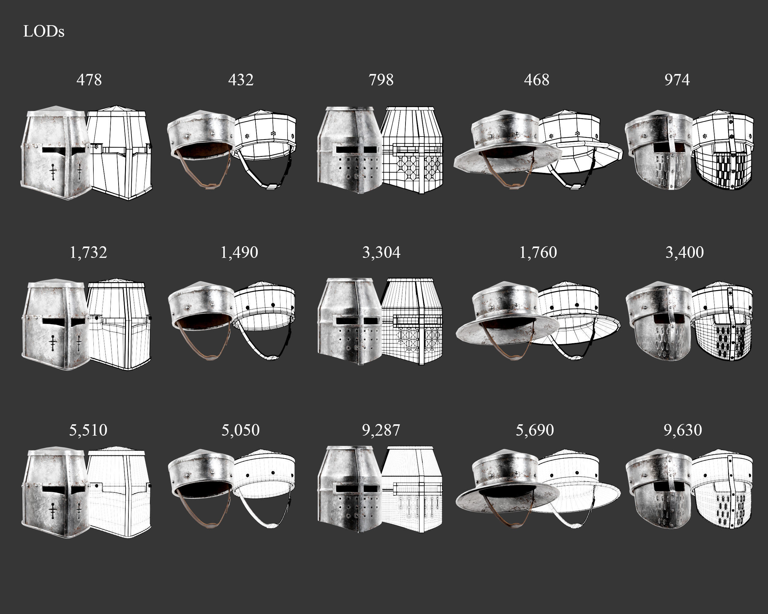 Medieval Collection Knightly Armor and Helmets _10