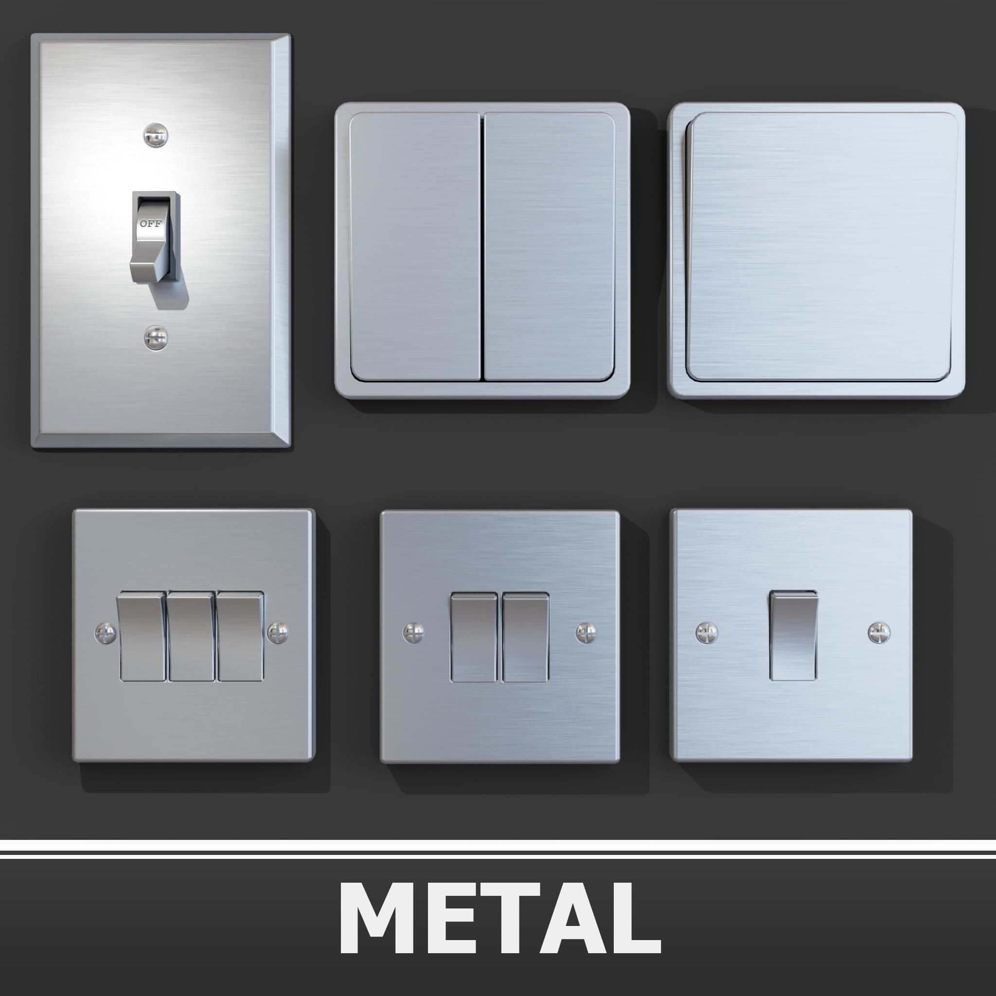light switches PBR Low-poly 3D model_2