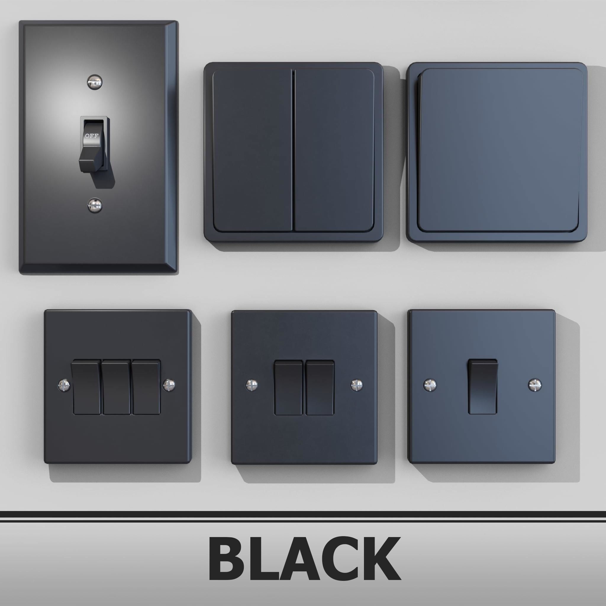 light switches PBR Low-poly 3D model_3