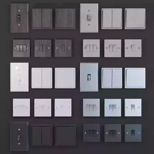 light switches PBR Low-poly 3D model