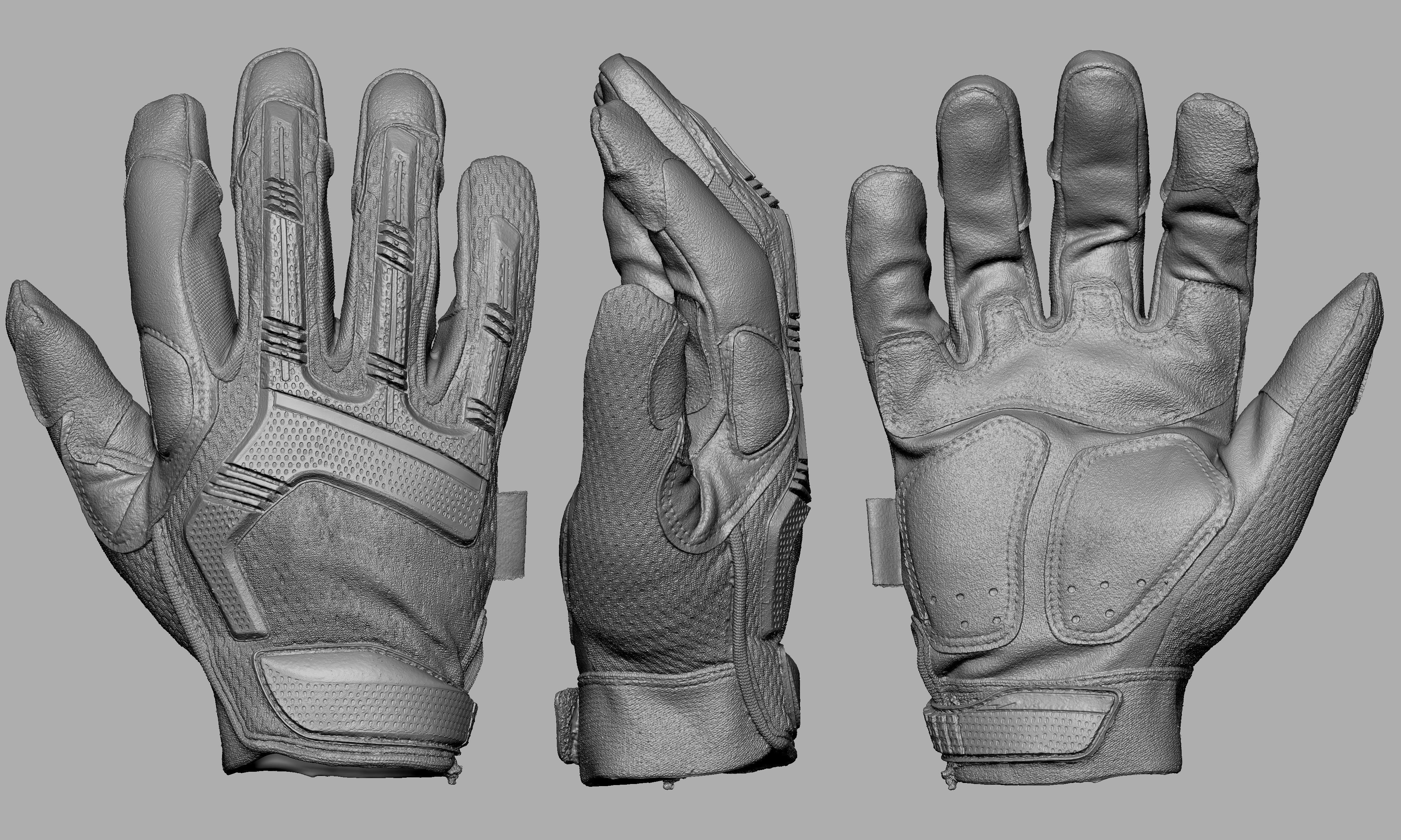 Tactical Gloves 006 Low-poly 3D model_6