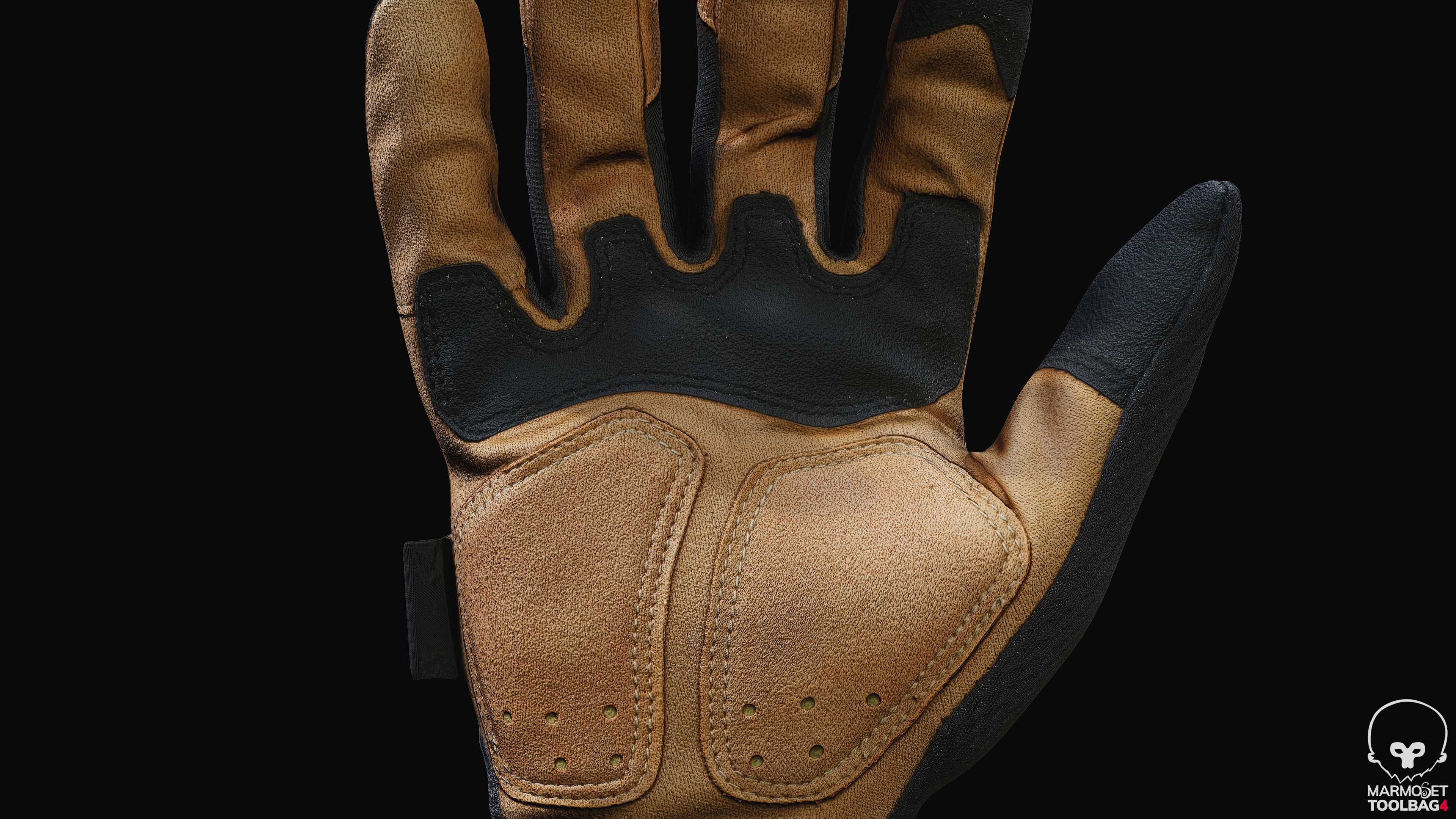 Tactical Gloves 006 Low-poly 3D model_5