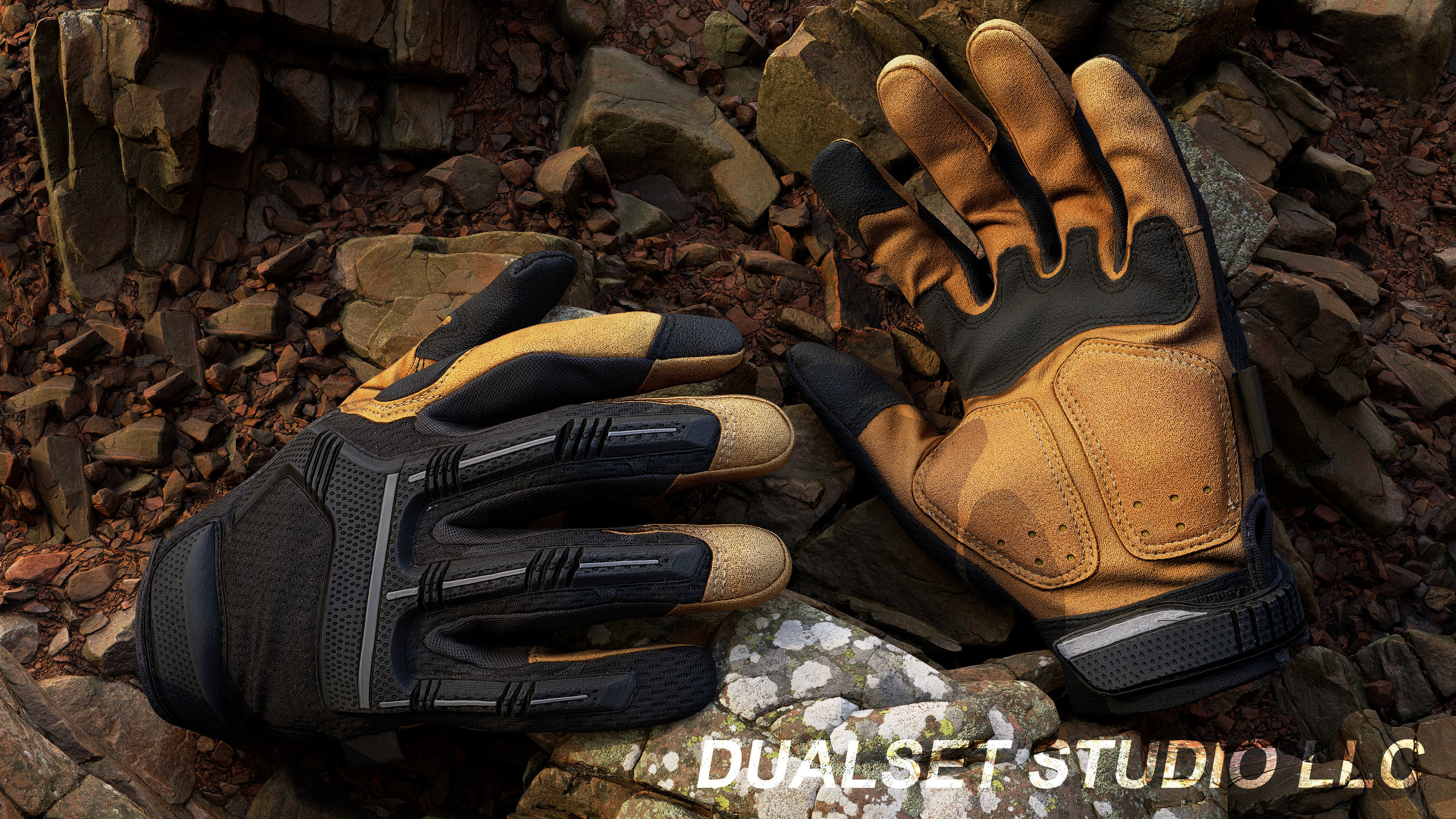 Tactical Gloves 006 Low-poly 3D model_2