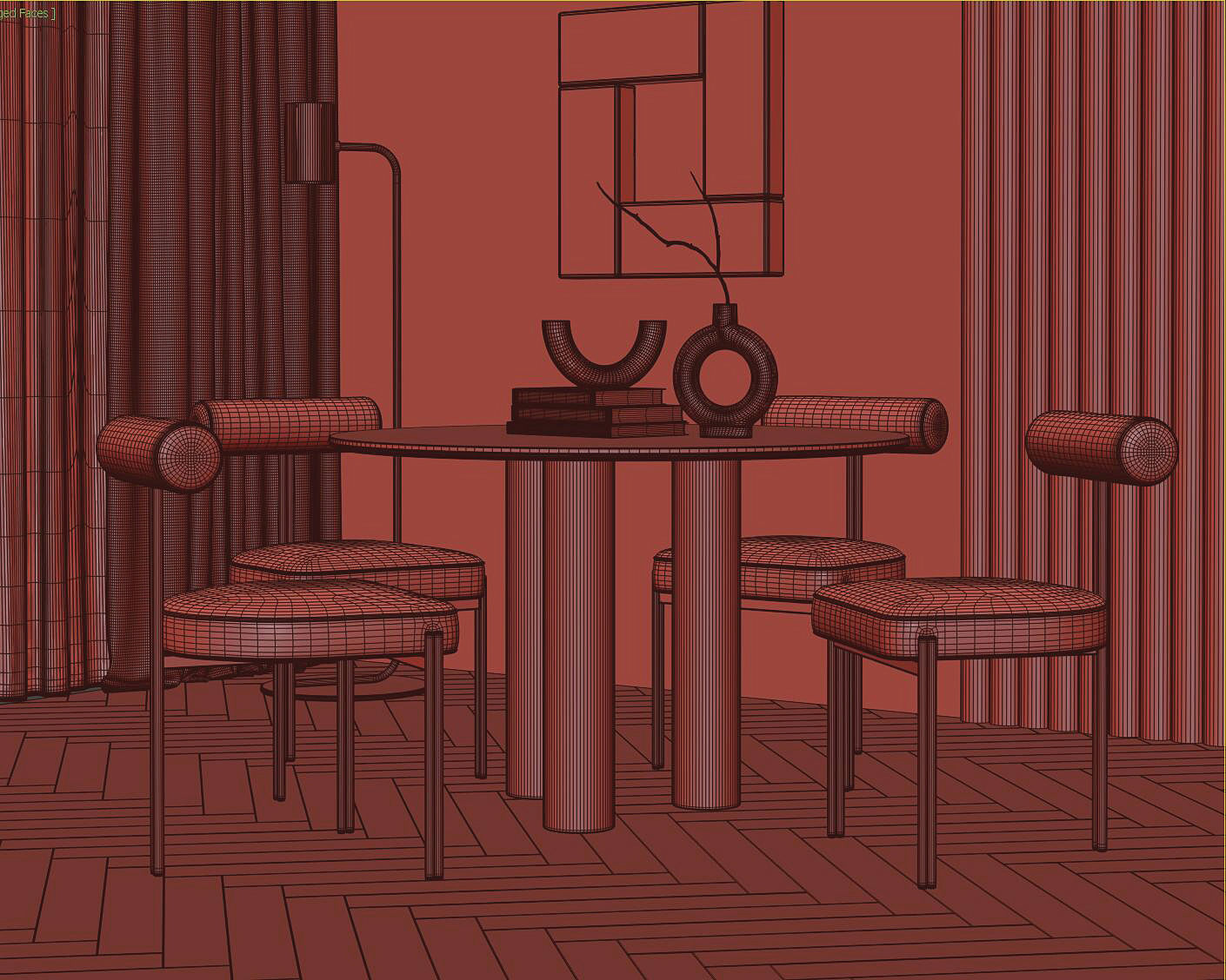 Dining Room Interior  325 3D model_4